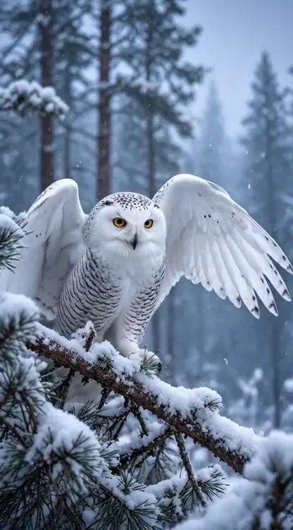 An owl at night, a vertical scene cover from this studio